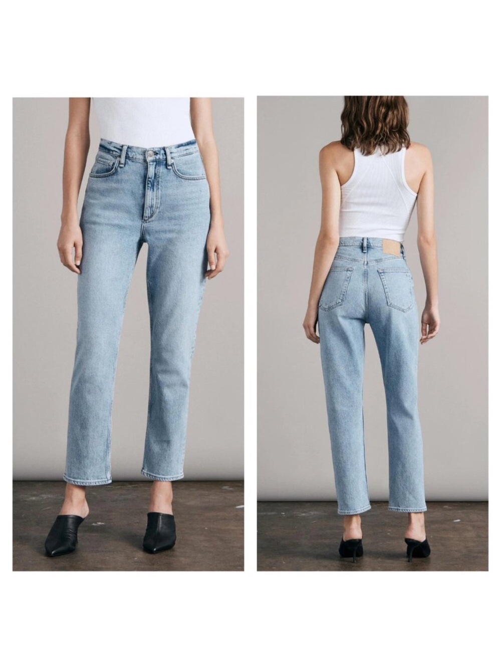 RAG AND BONE Wren High-Rise Ankle Slim Jeans Size 28 Light Wash